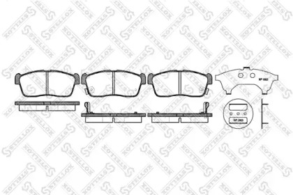 Комплект тормозных колодок STELLOX 735 002B-SX